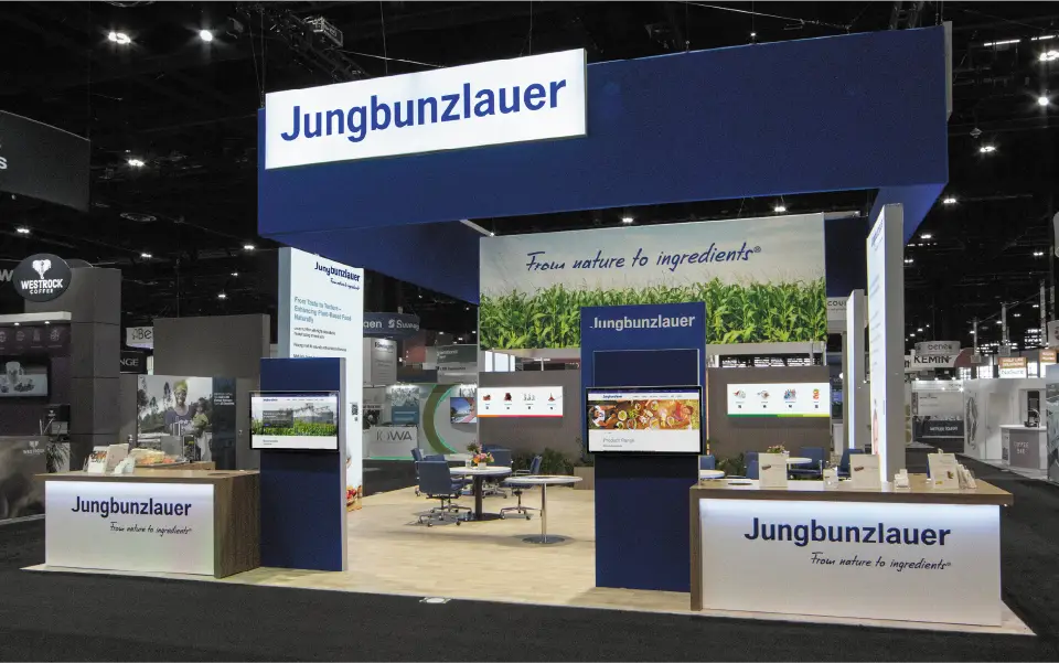 30x30 Custom Trade Show Booth for Jungbunzlauer