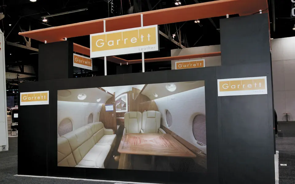 Trade Show Booth Wall Mural | Garrett Leather