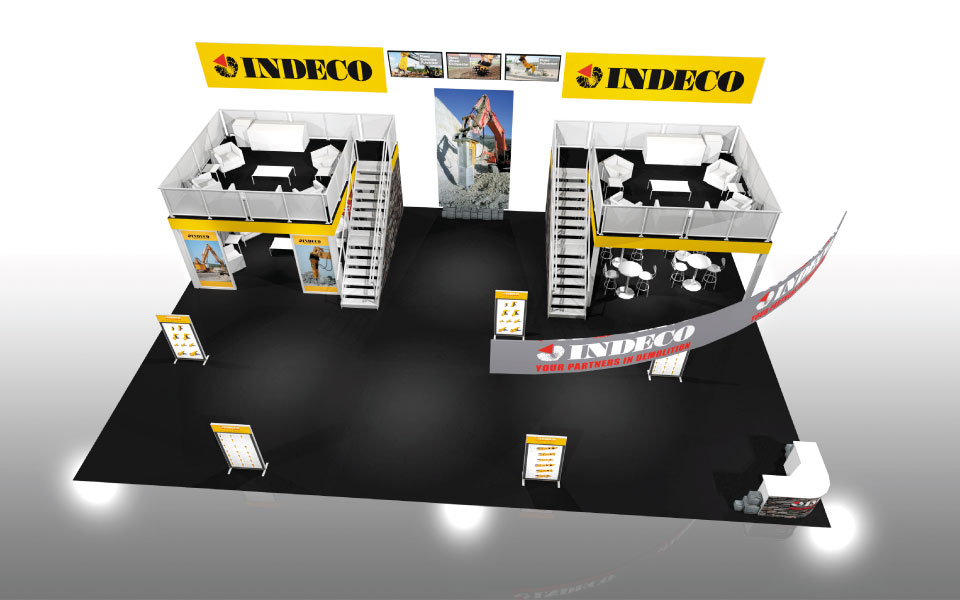 Double Deck Rental Booth for Indeco | DisplayCraft