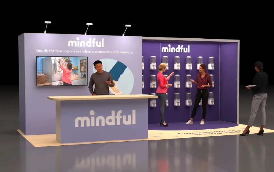 10x20 Linear Trade Show Booth Rental - Mindful