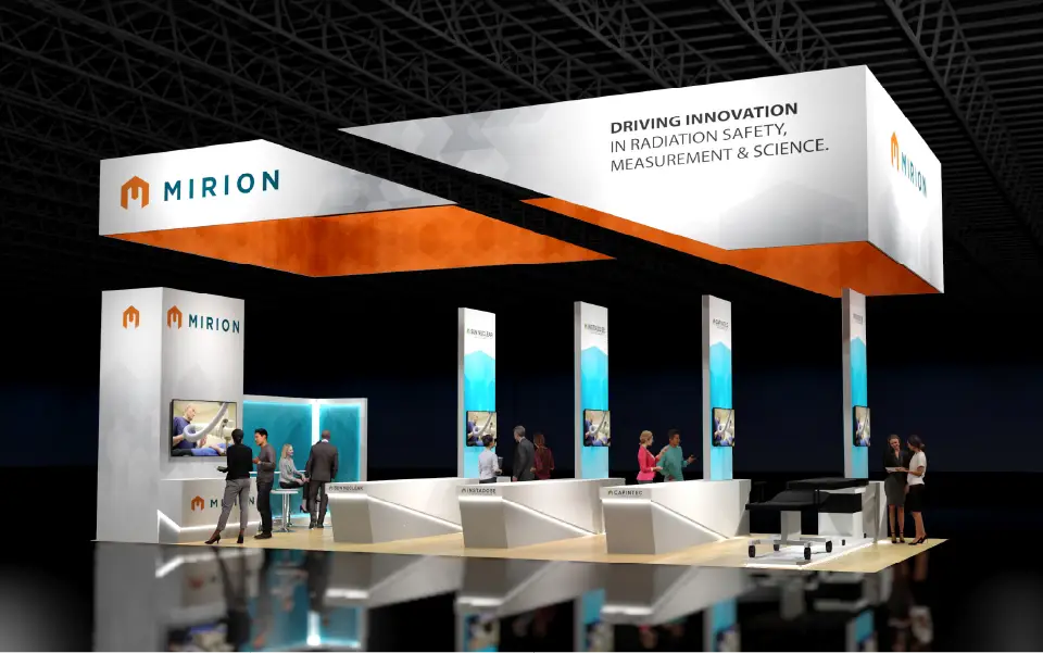 20x40 Custom Exhibit Concept | Mirion Technologies