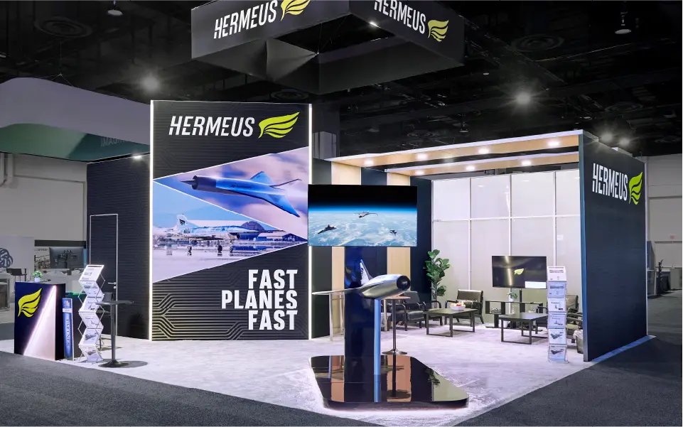 trade show booth design LED accent lighting