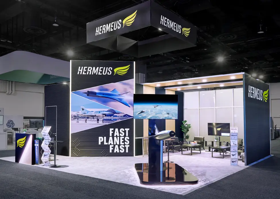 Custom Modular Rental Booth for Hermeus